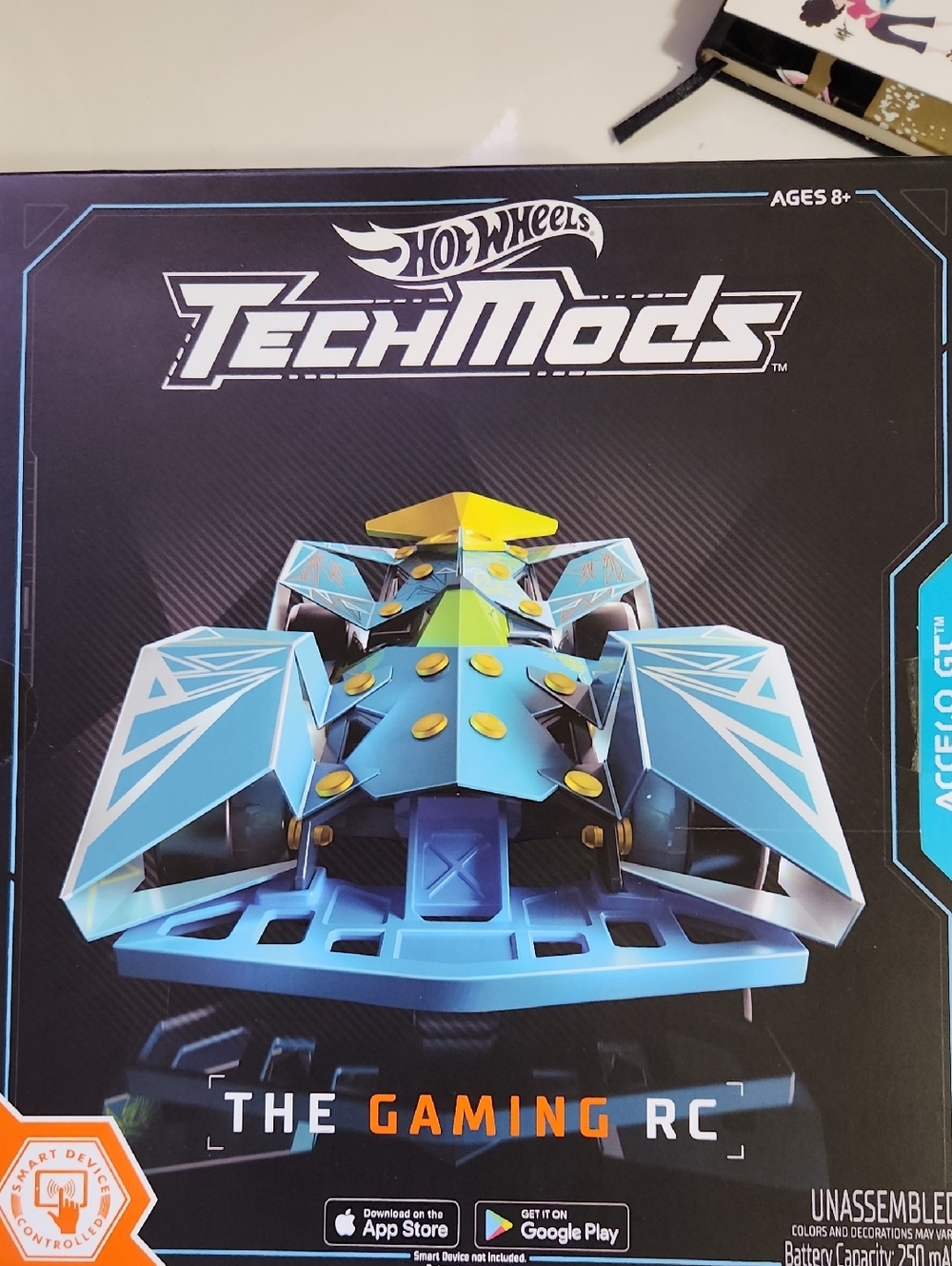 Mattel Hot Wheels TechMods Blue and Yellow RC Racer 2018, 1st Digital Car